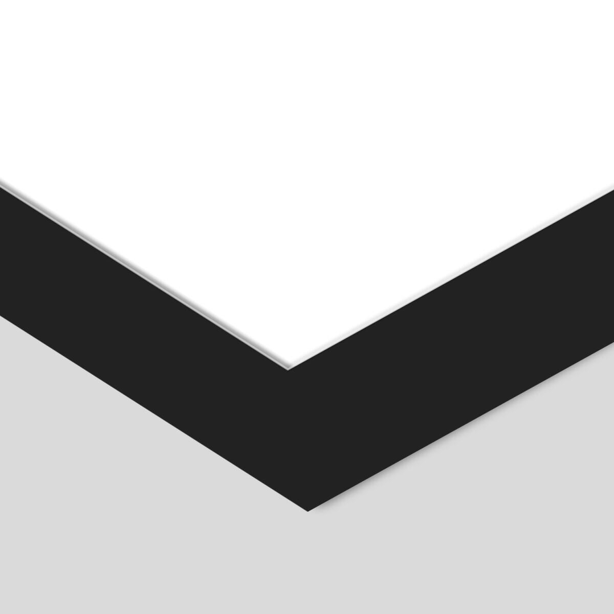 Passepartout A4 (vindue: A5) - sort